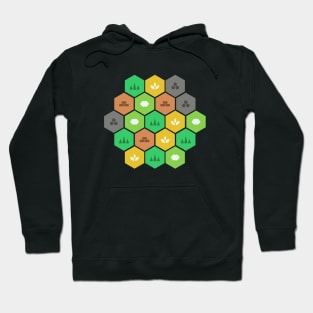 Minimalist Settlers Tile Board Games Hoodie